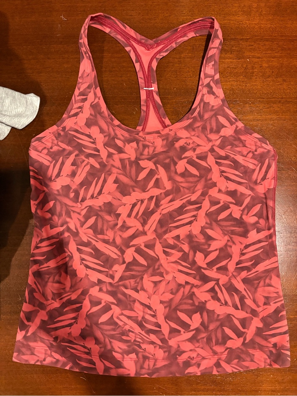 Lululemon Women's Racerback Tank Top in Coral Leaf Print